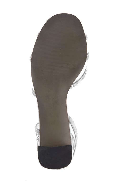 David Tate Wed Strappy Sandal In Silver