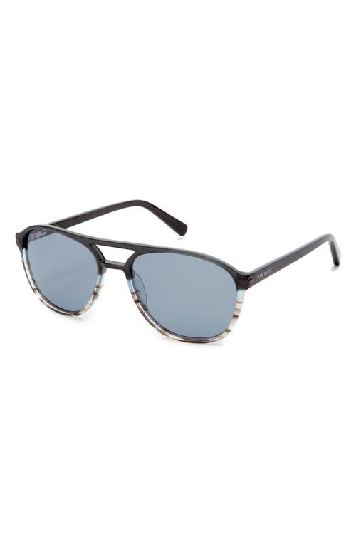 Ted Baker London 57mm Polarized Aviator Sunglasses In Grey