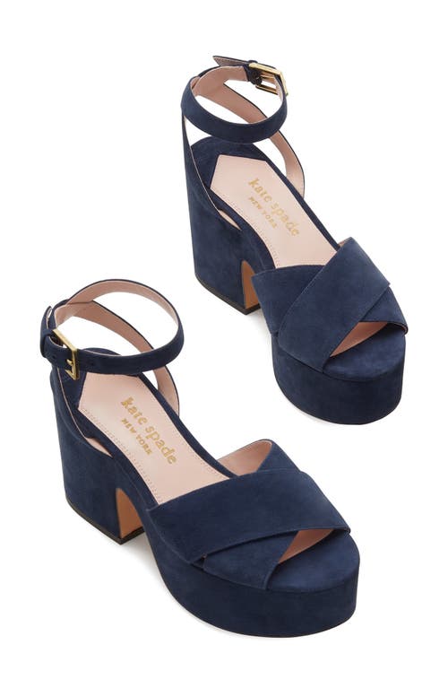 Shop Kate Spade New York Rio Platform Sandal In Captain Navy