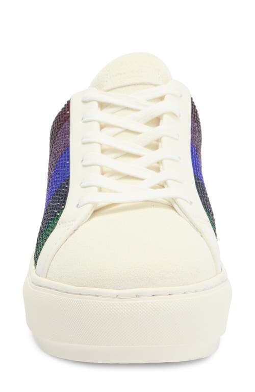 Kurt Geiger London Laney Crystal Stripe Platform Sneaker (women)<br /> In White Multi