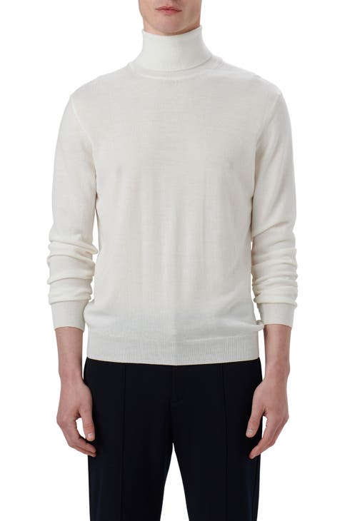 Men's White Turtleneck Sweaters