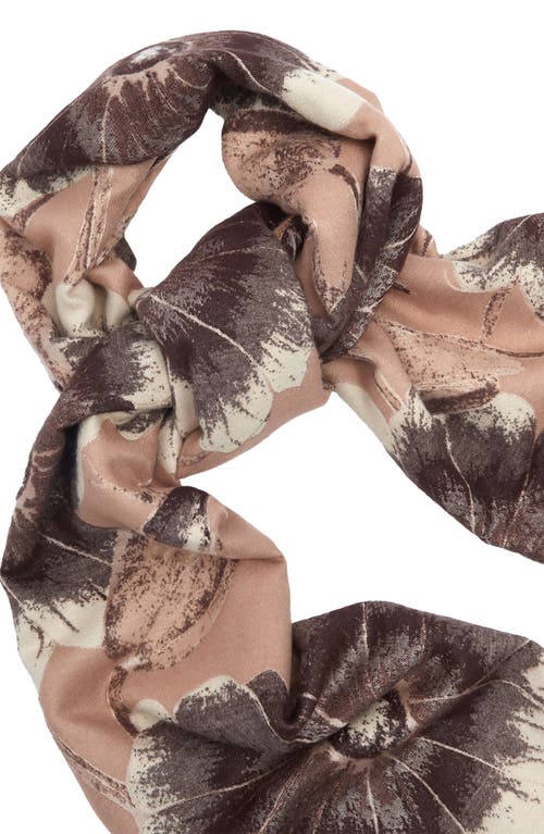 Saachi Floral Reversible Scarf In Brown