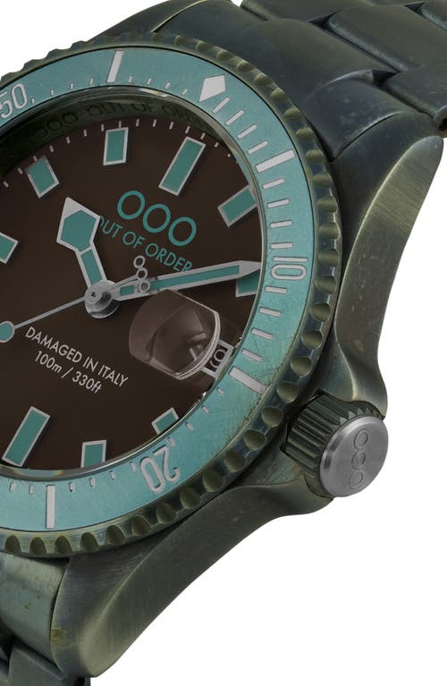 Out Of Order Casanova Bracelet Watch, 44mm In Turquoise And Brown