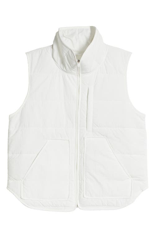 Zella Packable Quilted Vest In Ivory Cloud