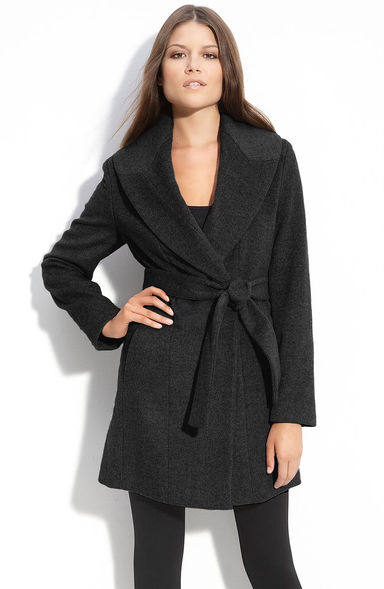 Calvin Klein Shawl Collar Wrap Coat (Nordstrom Exclusive) | Nordstrom