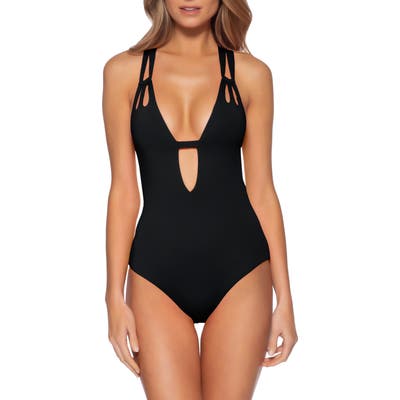 Becca Color Code One-Piece Swimsuit, Black