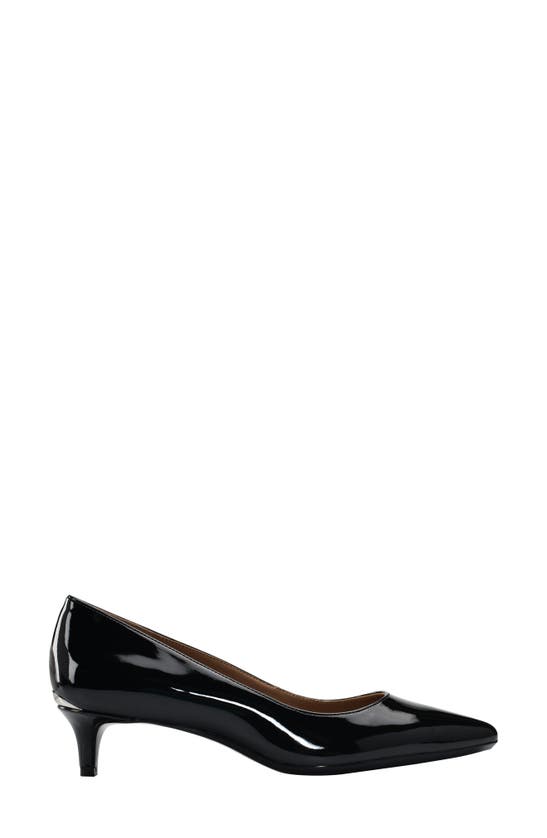 Shop Calvin Klein Gabrianna Kitten Heel Pointed Toe Pump In Black