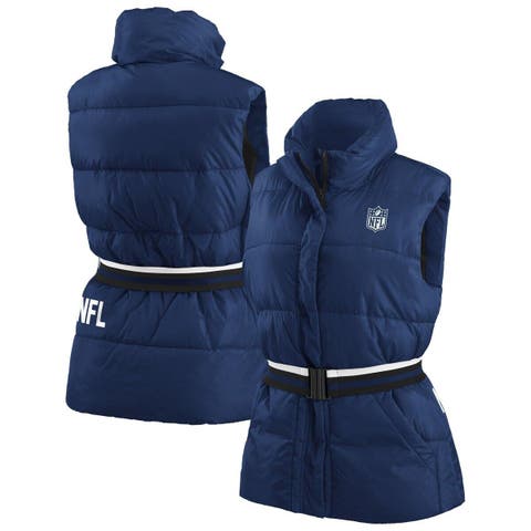 Women's Wear by Erin Andrews Navy New England Patriots Puffer Full-Zip Jacket