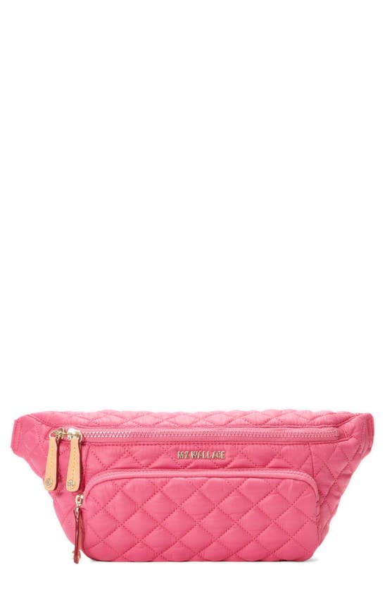 Shop Mz Wallace Metro Quilted Nylon Sling Bag In Zinnia