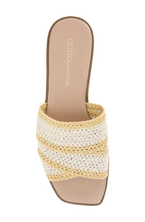 Bcbgeneration Lileen Slide Sandal In Bianca-light Tan