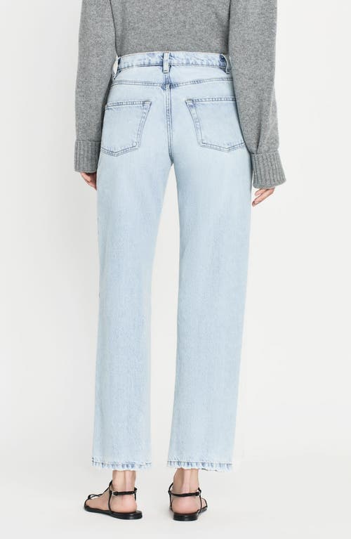 Shop Frame The Slouchy Straight Leg Jeans In Fizz Indigo