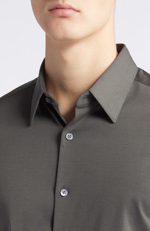 THEORY THEORY SYLVAIN ND STRUCTURE KNIT BUTTON-UP SHIRT