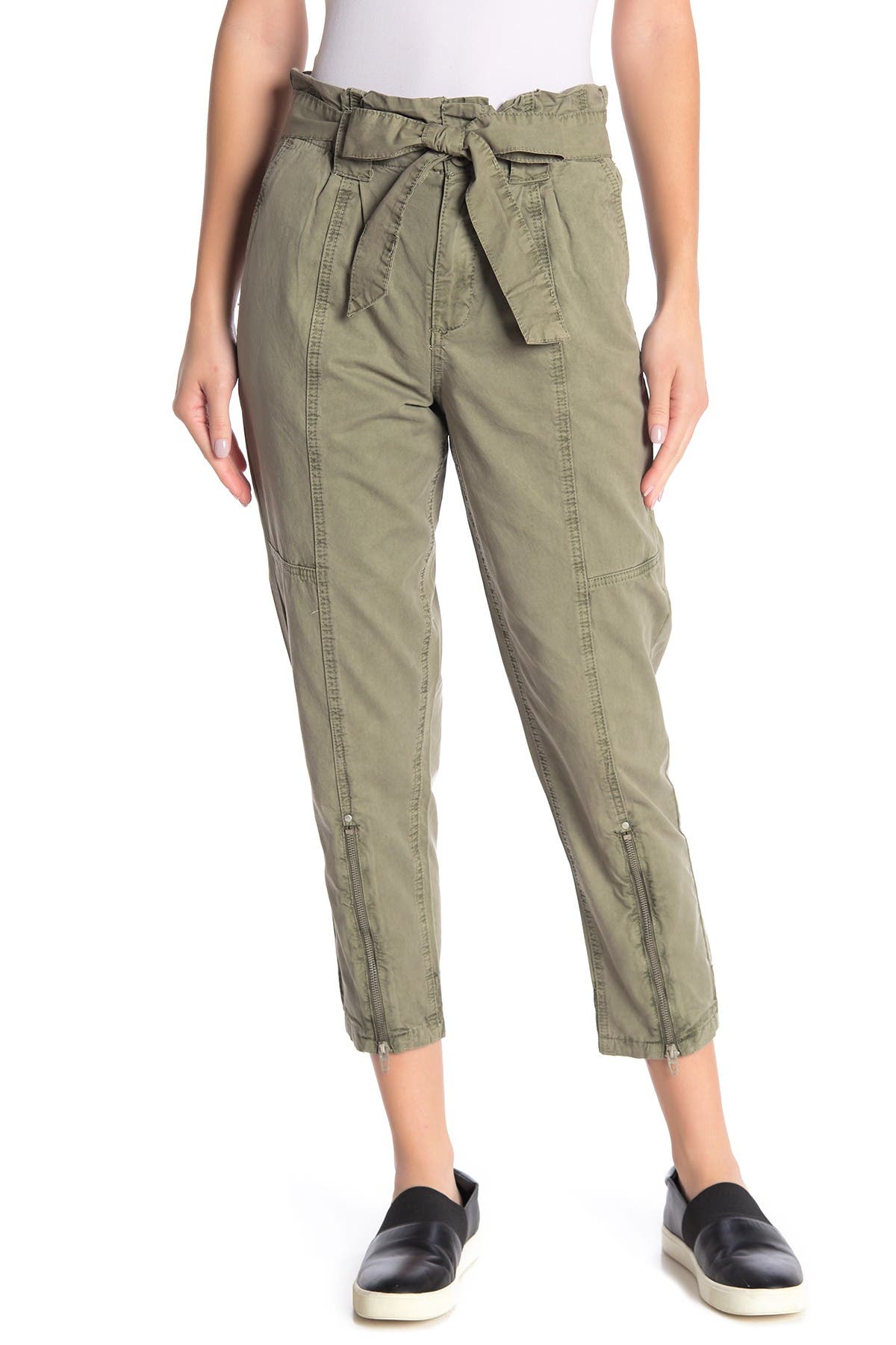 denim paperbag trousers