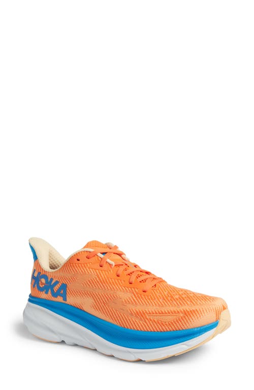 HOKA Clifton 9 Running Shoe in Vibrant Orange /Impala