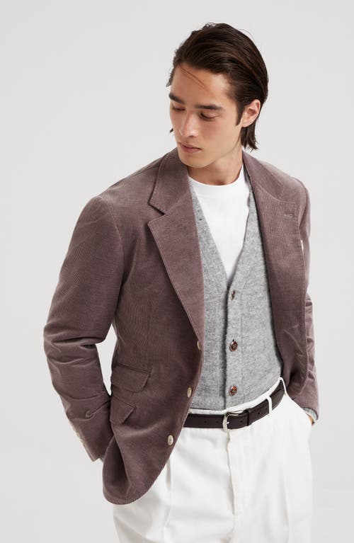 Shop Brunello Cucinelli Deconstructed Cavallo Blazer In Light Purple