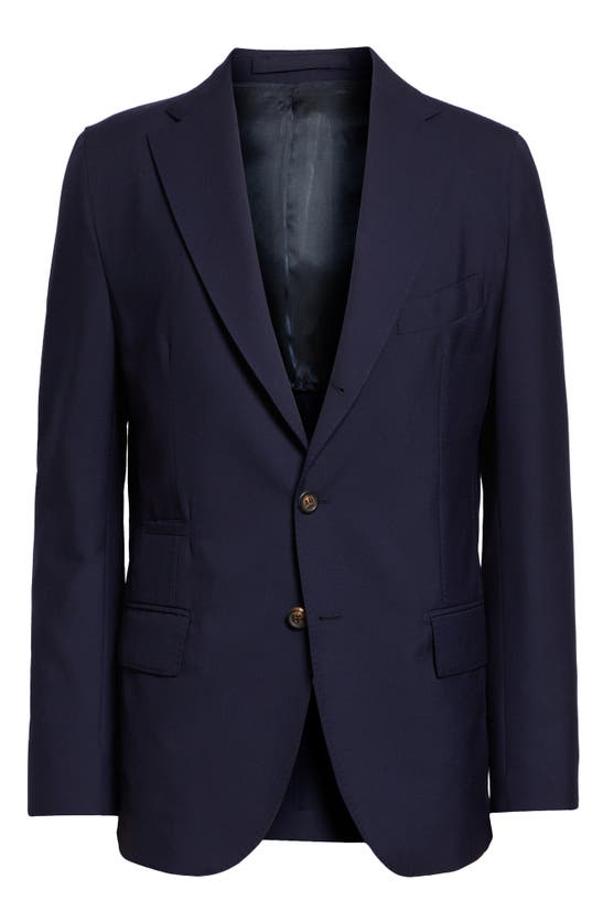 Eleventy Three-button Wool & Silk Blazer In Blue