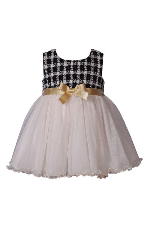 Shop Iris & Ivy Kids' Tutu Dress & Bouclé Coat Set In Black/white