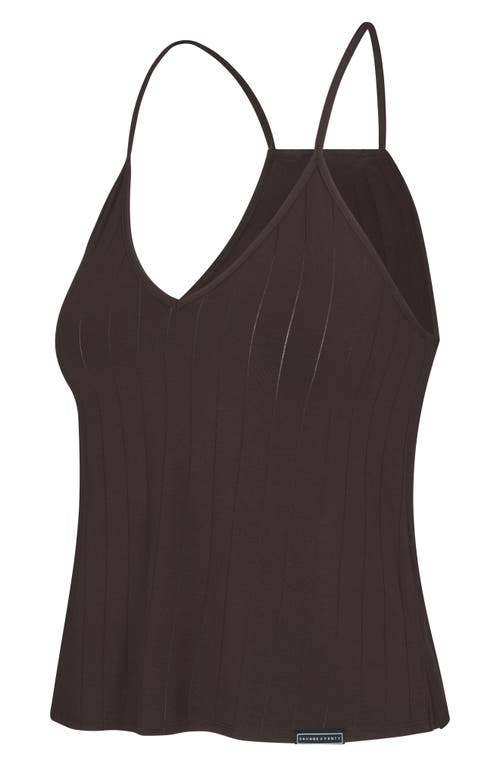 Shop Savage X Fenty Sleek Stitch Camisole In Double Espresso Brown