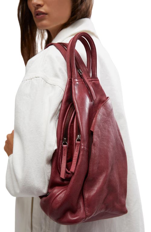 Free People We The Free Soho Convertible Leather Backpack In Crimson