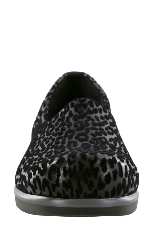 Sas Women's Bliss Slip On Wedge - Double Wide In Black Leopard In Black Leopard
