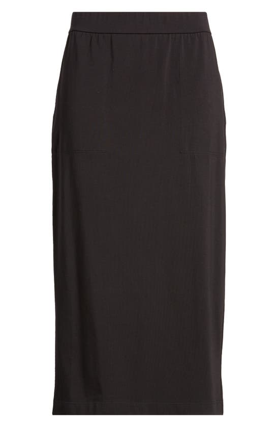 Shop Eileen Fisher Stretch Jersey Skirt In Black