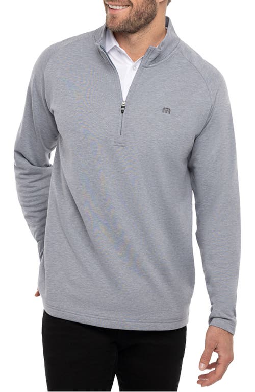 Shop Travismathew Upgraded Half Zip Pullover In Heather Grey