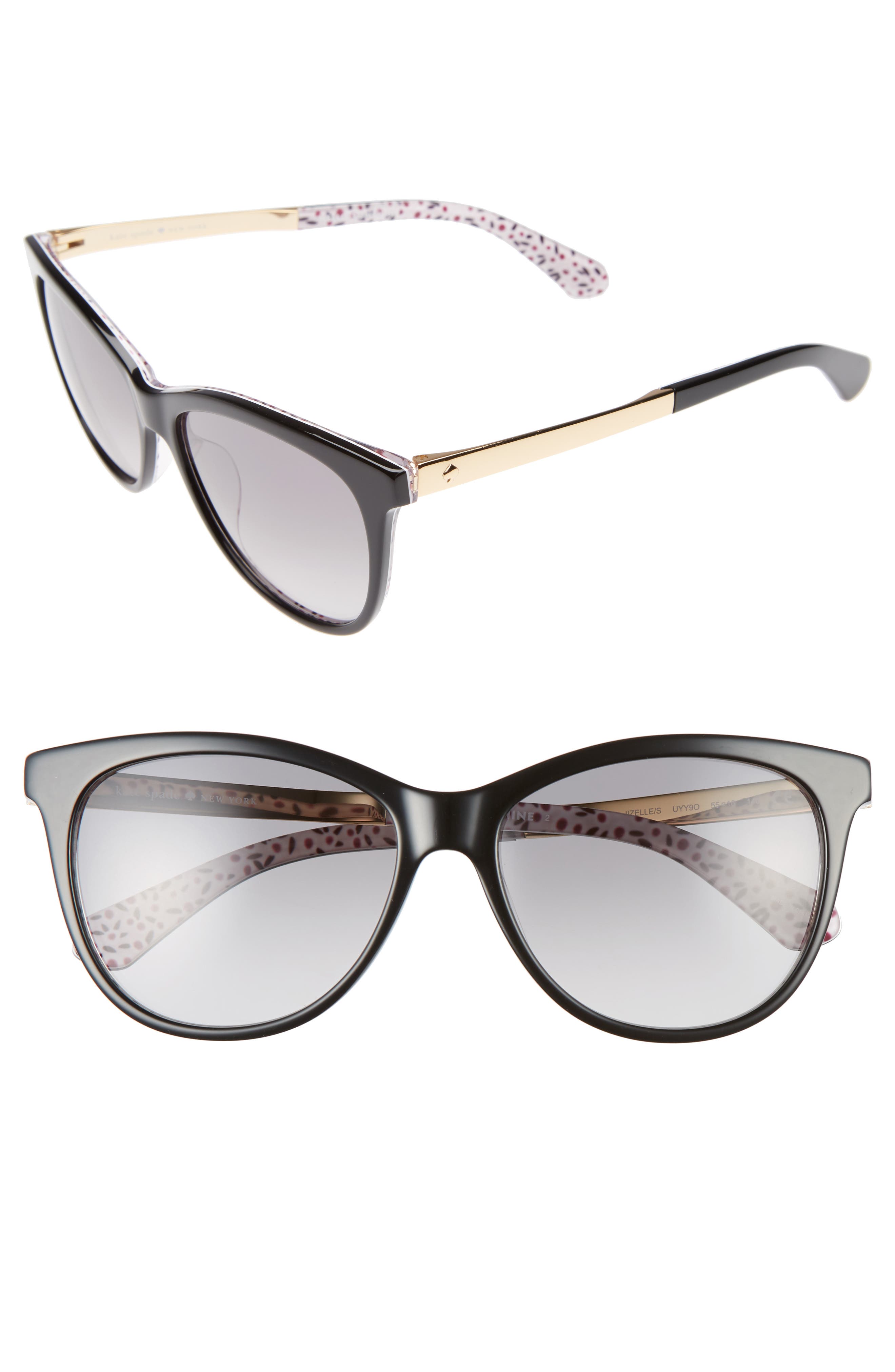 kate spade new york jizelle 55mm gradient lenses cat eye sunglasses