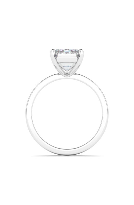 Shop Hautecarat Emerald Cut Lab Created Diamond 18k Gold Ring In 18k White Gold
