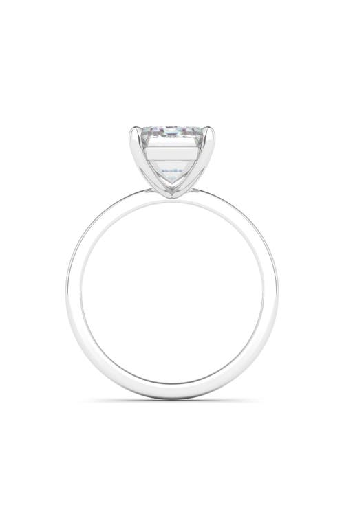 Shop Hautecarat Emerald Cut Lab Created Diamond 18k Gold Ring In 18k White Gold