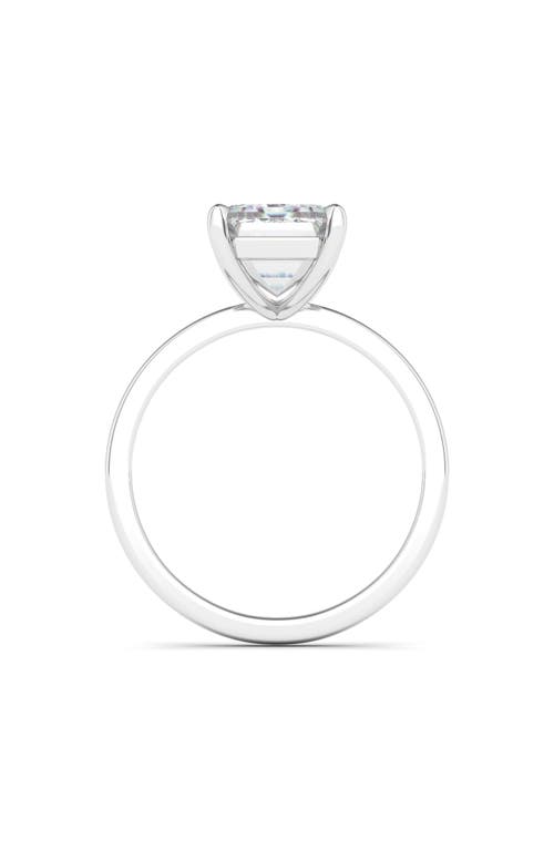 Shop Hautecarat Radiant Cut Lab Created Diamond Ring In 3.00 Ctw 18k White Gold