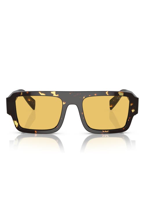 Prada 53mm Rectangular Sunglasses in Yellow at Nordstrom