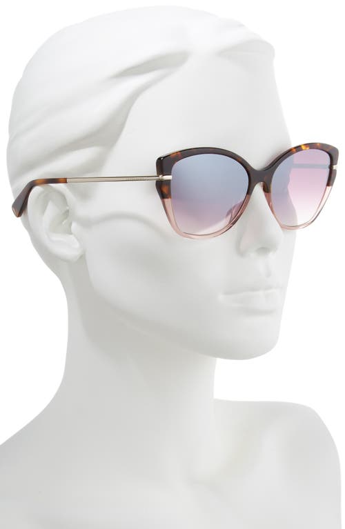 Shop Longchamp Heritage 57mm Butterfly Sunglasses In Pink Tortoise