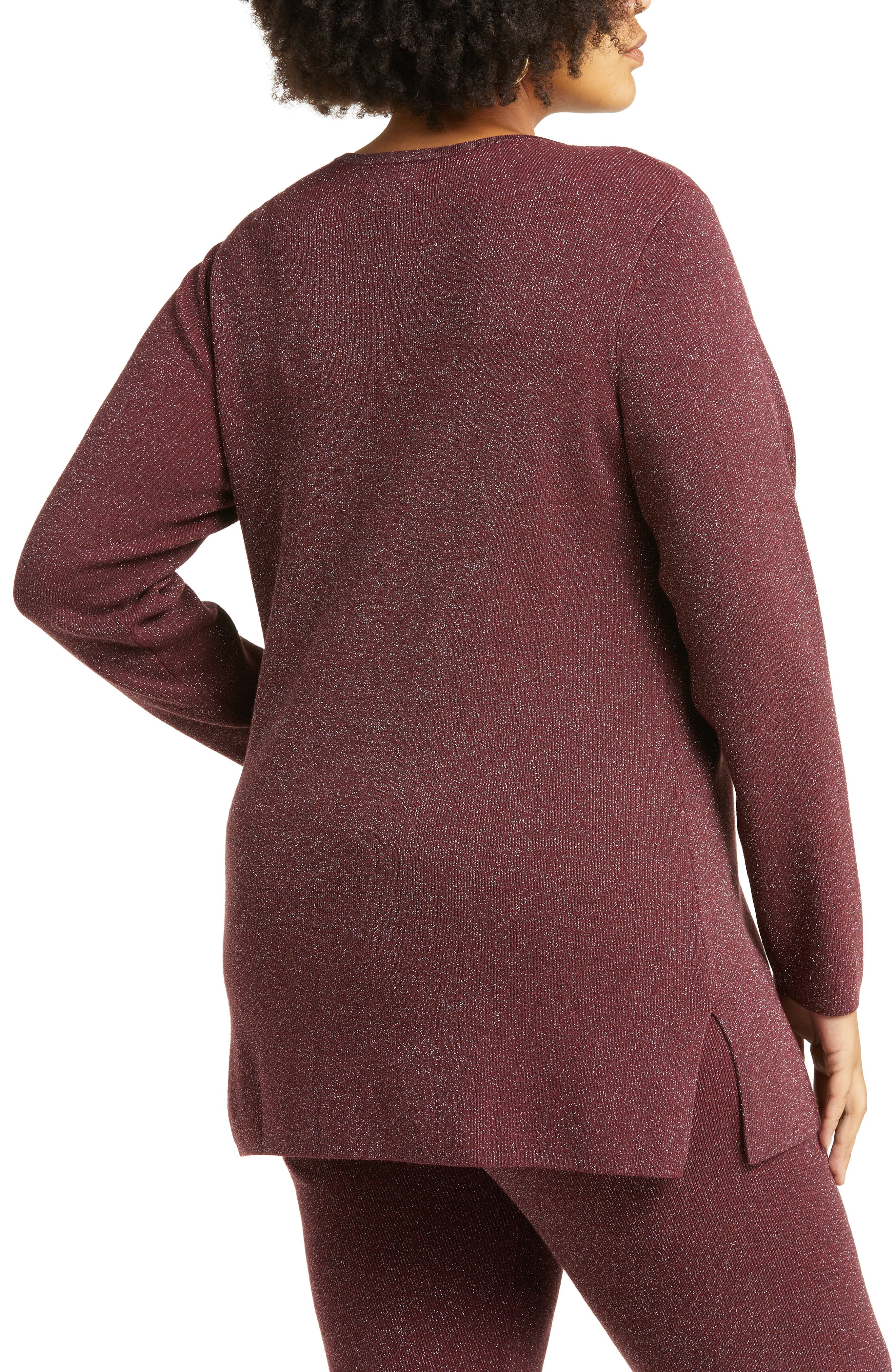 Open Edit Sparkle Tunic Sweater | Nordstrom