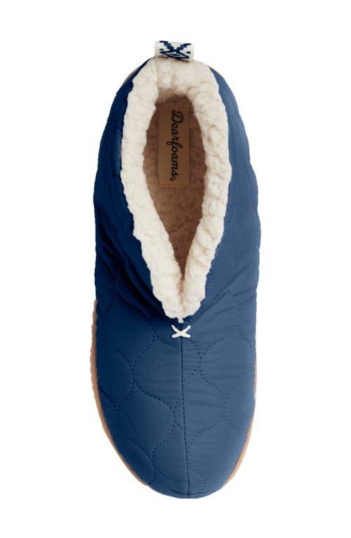 Dearfoams Men's Warm Up Bootie Slippers In Deep Oasis