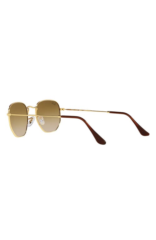 Shop Ray Ban Ray-ban 51mm Gradient Aviator Sunglasses In Arista/clear Gradient Brown