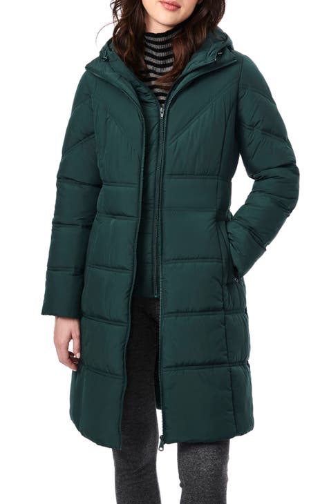 Shiny Nylon Sporty Hooded Jacket - Luxury Green