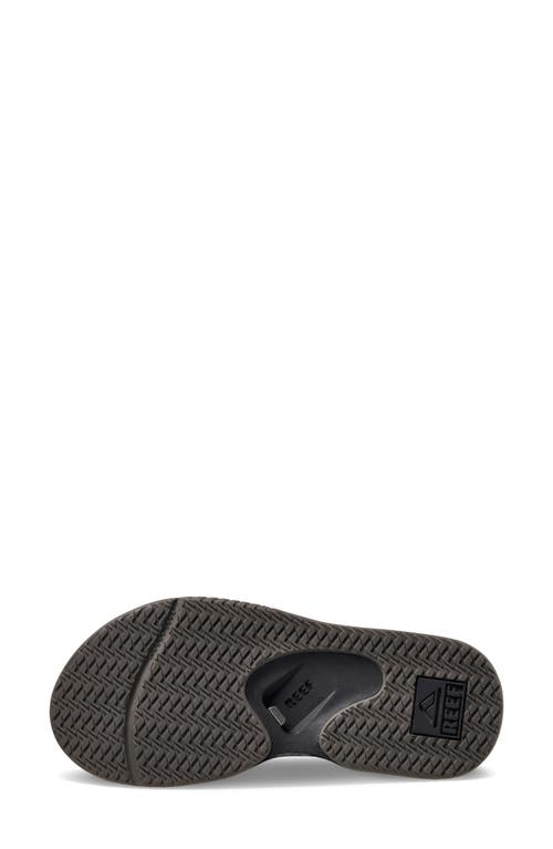Reef Fanning Flip Flop In Black/ Grey
