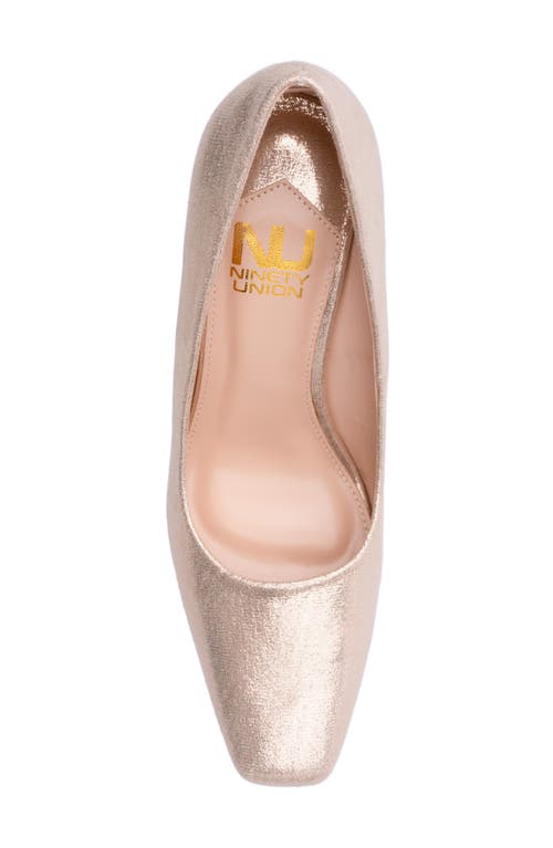 Ninety Union Blast Square Toe Pump In Gold