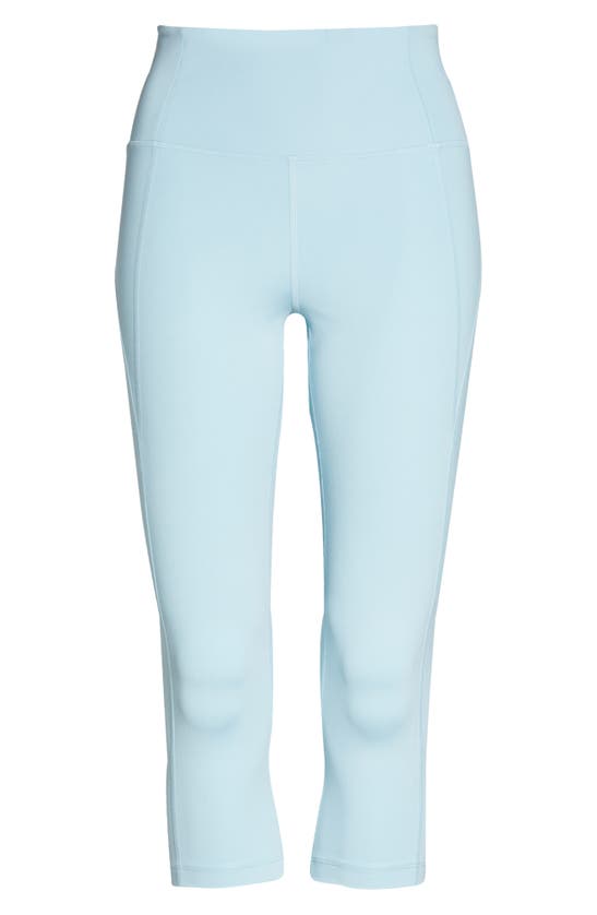 Girlfriend Collective High Waist Capri Leggings In Sky