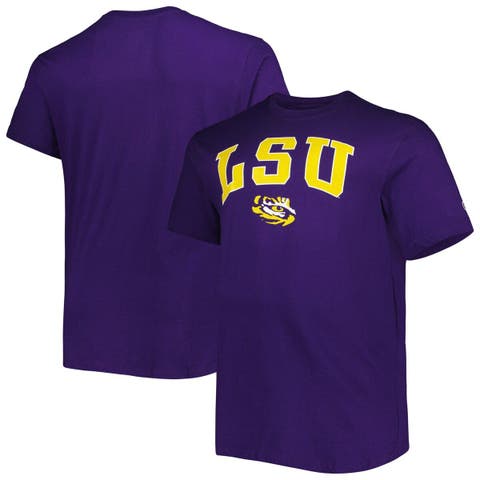 Men's Champion Purple LSU Tigers Big & Tall Arch Over Wordmark T-Shirt