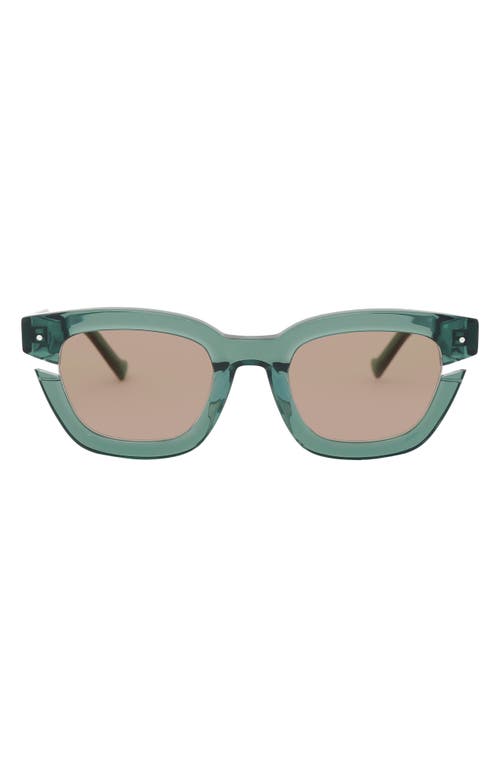 Grey Ant Bowtie Cutout 50mm Square Sunglasses in Sage/Tan at Nordstrom