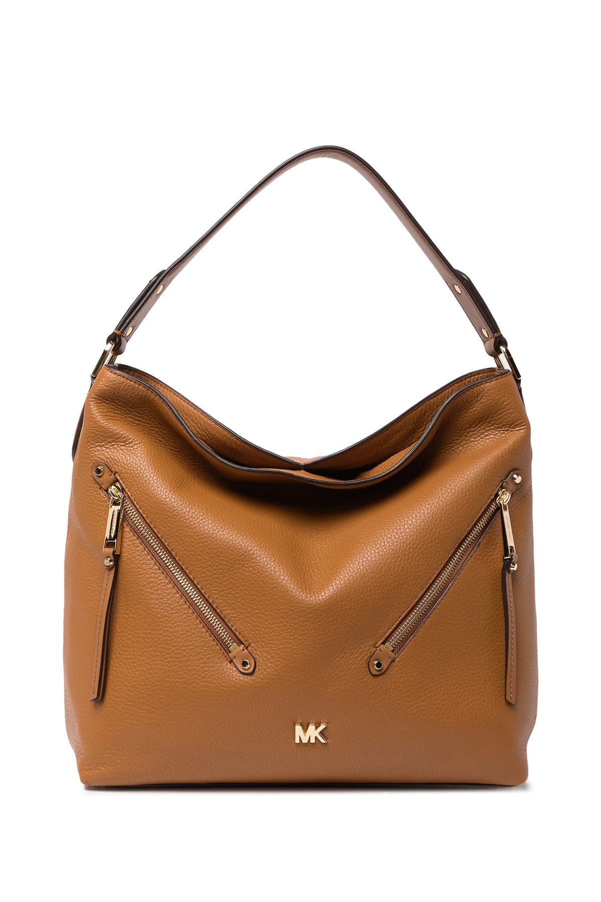 Evie Large Pebbled Leather Hobo Bag 