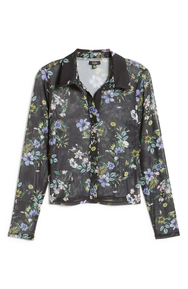 AFRM Zayne Floral Button-Up Blouse, Alternate, color, 