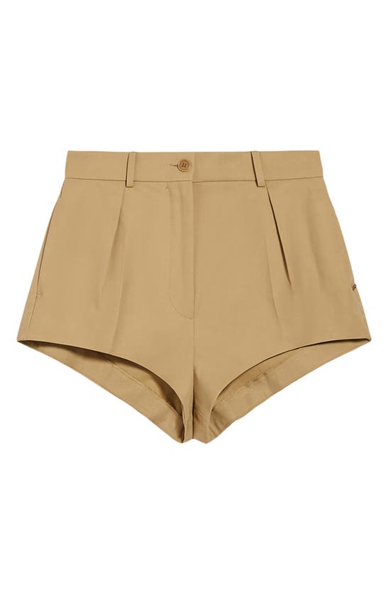 Shop Sportmax Pleated Shorts In Beige