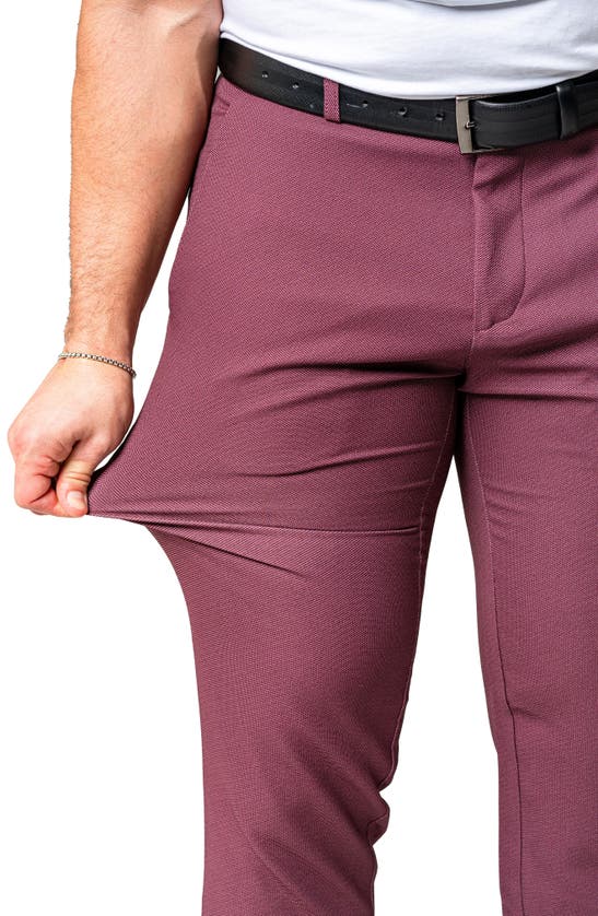 Maceoo Dot Red Four Way Stretch Pants In Red