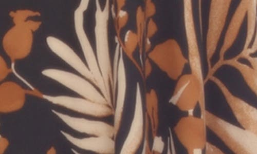 Boho Me Print Handkerchief Hem Maxi Dress In Black/tan