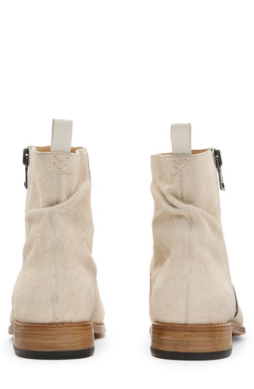 John Varvatos Slouchy Zip Boot In China White