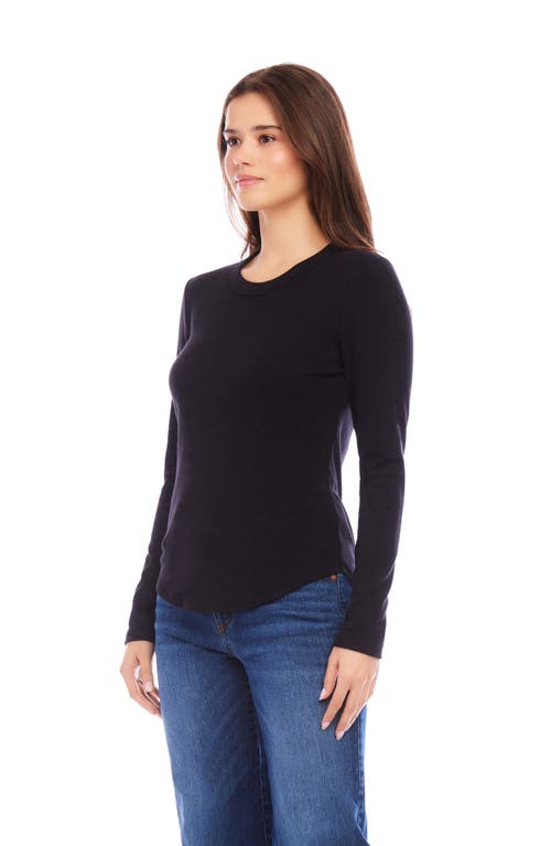 Shop Karen Kane Long Sleeve T-shirt In Black