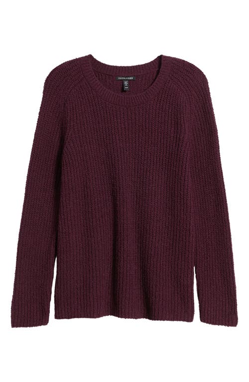 Shop Eileen Fisher Organic Cotton Sweater In Blackberry