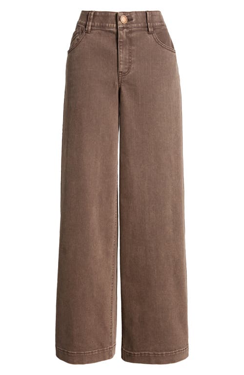 Shop Wit & Wisdom 'ab'solution High Waist Wide Leg Jeans In Washed Mocha